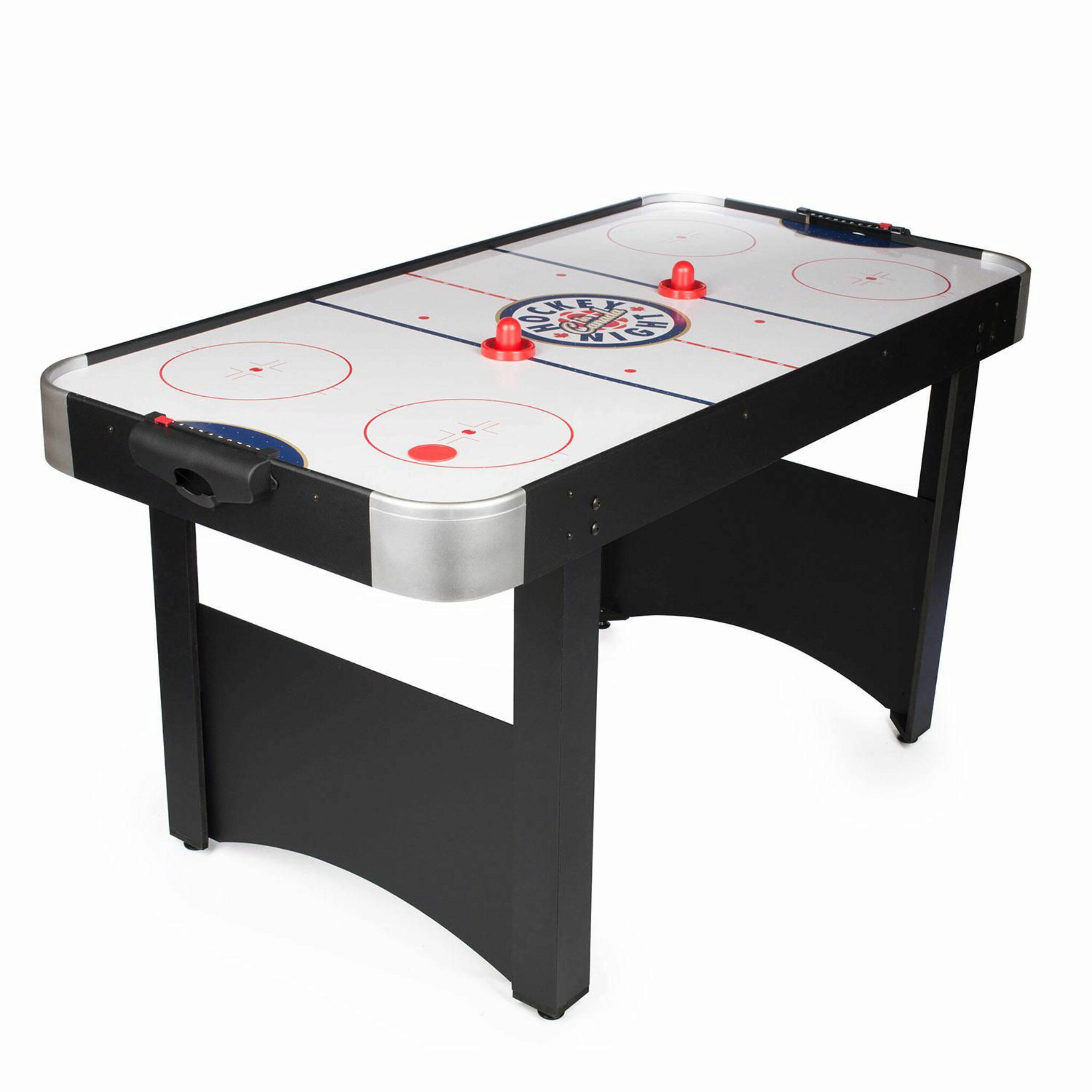 56 x 31 cm Relaxdays Hockey de table Air Hockey de table Mini Hockey emporter accessoires lxP brun 